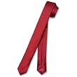 Biagio BAMBOO SILK Narrow NeckTie EXTRA Skinny DARK RED Thin Men's 1.5" Neck Tie