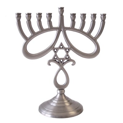 Menorah with Star of David