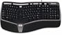 Microsoft Natural Ergonomic Keyboard 4000 - Keyboard - USB - 105 keys - ergonomic - black, silver - UK QWERTY