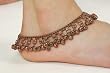 Copper Tone Anklet With Bells-JC315