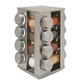 Stainless Steel Revolving Spice Rack with 16 Jars