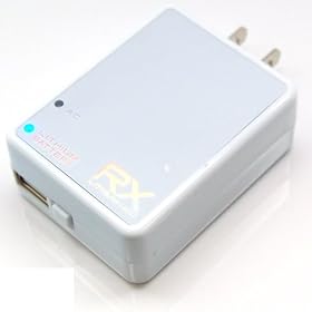 Rix eco Charger ���`�E���C�I���d�r<1400mAh>���� USB�o��AC�[�d�� �z���C�g RX-LBAC14UWH