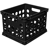 Sterilite 16959012 Mini Crate, Black, 12-Pack