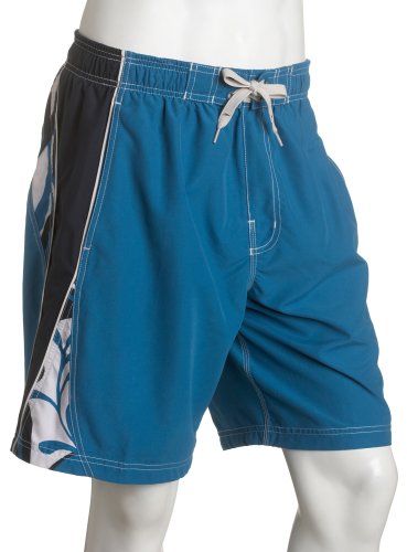 Speedo Men's Fashion Polyester Brushed Microfiber Solid with Print Parati Splice 20" Outseam Volley Watershort Swimsuit