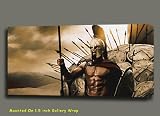 300 SPARTANS ACRYLIC OIL PAINTING MIXED MOVIE ART MOUNTED 36X18X1.5