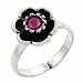 Sterling Silver Purple cz Flower Toe Ring