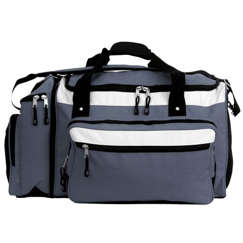 Aj Kitt Sport Duffel Bag with Detachable Backpack, Gray