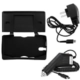 GTMax Black Silicone Skin Rubber Soft Case + Black Rapid Car Charger with I ....