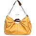 Yellow Brandi Faux Leather Chain Satchel Bag Purse Handbag