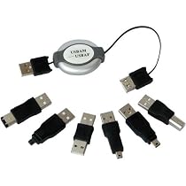 USB 1.1 Full Speed Extension Cable and 6 Converters with up to 1M Extension Cable / Gift Packaging