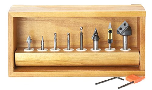 Amana Tool AMS-130 8-Pc CNC Signmaking Starter Router Bit Set, Stored in Solid Wood Showcase Storage
Amana Tool AMS-130 8-Pc CNC Signmaking Starter Router Bit Set, Stored in Solid Wood Showcase Storage