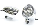Custom Chrome Passing Fog Mini Headlight Head Light for any Harley, Honda, Yamaha, Suzuki, Kawasaki, Custom Bike, Cruiser, Choppers, Scooters, Vespa, Moped