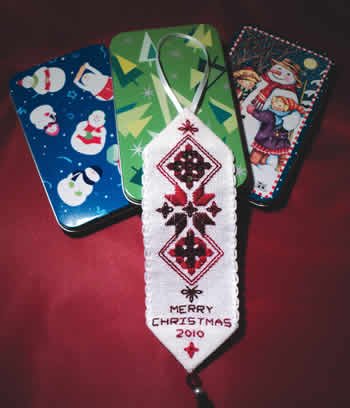 Christmas Bellpull Ornament in a Tin Kit (Hardanger)
