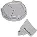 Auto Lens Cap for PANASONIC Lumix DMC-LX5 & LEICA D-LUX 5 (Silver) + Premium MagicFiber Microfiber Cleaning Cloth