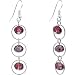 Purple Orb Hoop Dangle Earrings
