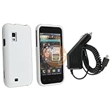 Samsung Fascinate / Galaxy S CDMA Combo Rubberized white Protective Hard Ca ....