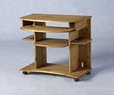 DISTRESSED WAXED PINE FLEXI COMPUTER DESK - LOTS OF SPACE!