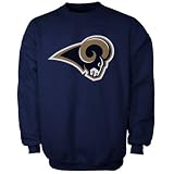 NFL Reebok St. Louis Rams Navy Blue Logo Premier Sweatshirt (Small)