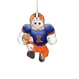 Illinois Fighting Illini NCAA Acrylic Halfback Player Ornament (3)