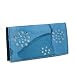 Recycled Plastic Bags Blue Wallet-Embroidered Mirror Design