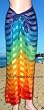 Full Size Pareo: Sheer and Satin Rainbow Stripes
