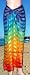 Full Size Pareo: Sheer and Satin Rainbow Stripes