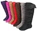 STORY Cookie-1A Women's Flat Bottom Suede Knee High Tall Boots With Plain Calf