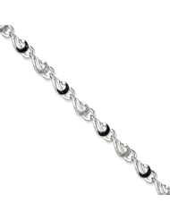 Sterling Silver Black & White Diamond Bracelet