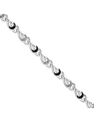 Sterling Silver Black & White Diamond Bracelet