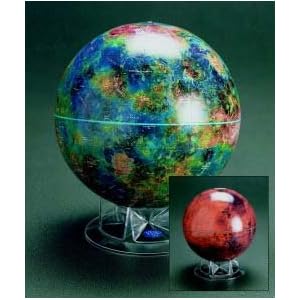 Mars Globe - 12 With Clear Acrylic Stand by 
