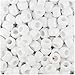 BeadTin Bright White Opaque 9mm Barrel Pony Beads (500pcs)