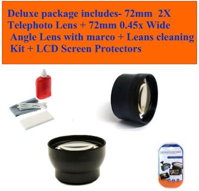 Sony Hdr-fx7 3-cmos Sensor HDV Camcorder Deluxe Package Includes 72mm 2x Telephoto Lens + 72mm 0.45x Wide Angle Lens with Marco + LCD Screen Protectors + Lens Cleaning Kit