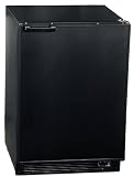 Summit BI605B 24 Built-in Compact Refrigerator with Manual Defrost, Bottom Condenser and Wire Shelves: Black