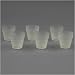 Set of 12 Frosted Flower Pot Votive Candle Holders