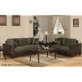 Bobkona Seattle Microfiber Sofa and Loveseat 2-Piece Set in Sage Color