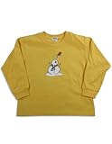 IMAGE OF Mulberribush - Girls Long Sleeve Snowman Shirt, Yellow (Size 6X/7)