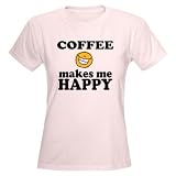 Coffee Makes Me happy Women's Pink T-Shirt
