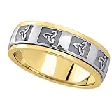 Hand Made Celtic Wedding Band in 18k Two Tone Gold 41ScFZXcDnL. SL160 Hand Made Celtic Wedding Band in 18k Two Tone Gold