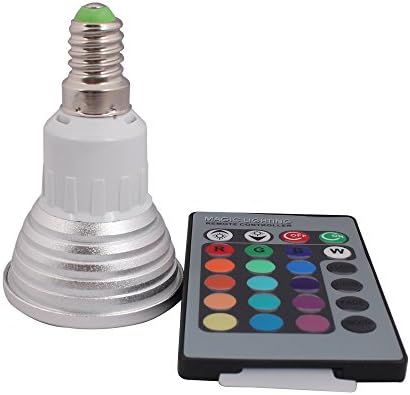 4PCS E14 180LM 3W RGB LED Lamp Light Bulb Energy Saving Color Changing Spotlight + Remote Control