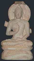 Buddha Statue Meditating Budha Stone Sculpture 8"