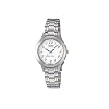 Casio - LTP-1128A-7BEF - Montre Femme - Quartz Analogique - Cadran Blanc - Bracelet Acier Argent