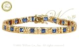 WILLOW XPRESS: PRINCESS CUT MONTANA SAPPHIRE CZ TENNIS BRACELET