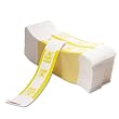 Self-Stick White Kraft Currency Straps, Color Coded for $1000, Yellow, 1000/Box PMF55031