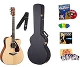 Yamaha FGX700SC Solid Top Cutaway Acoustic-Electric Guitar Bundle with Yamaha Hard Case, Starter DVD, Strap, Strings, Picks, Pick Card, and Polishing Cloth