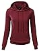 FLORIA Women Long Sleeve Soft French Terry Pullover Casual Hoodie Top