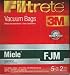 Filtrete Miele FJM Synthetic Bags and Filters, 5 Bags and 2 Filters Per Pack