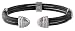 Sabona 27965 Classic Cable Black/Satin Stainless Magnetic Bracelet, Small/Medium