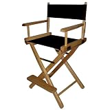 Black Cntr Height Director's Chair-Natural