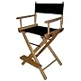 Black Cntr Height Director's Chair-Natural