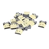 uxcell HDMI 19Pオスコネクタ　はんだタイプ　オス　19ピン　コネクタ　プラスチック製　15個セット